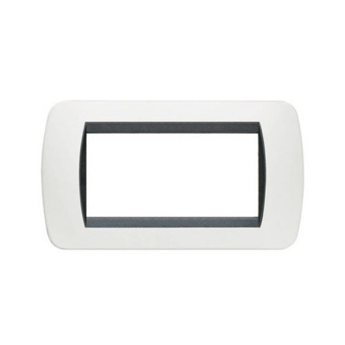 [6970311029509 - Placca 4P metallo INT-LGT bianco] 8804-01
