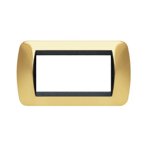 [6970311029523 - Placca 4P metallo INT-LGT oro] 8804-03