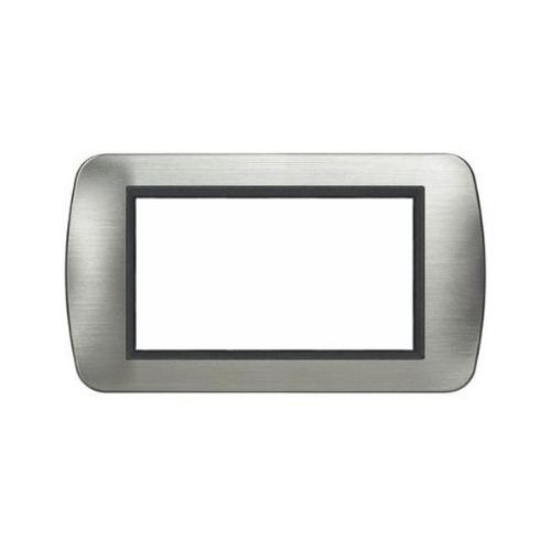 [6970311029547 - Placca 4P metallo INT-LGT argento] 8804-05