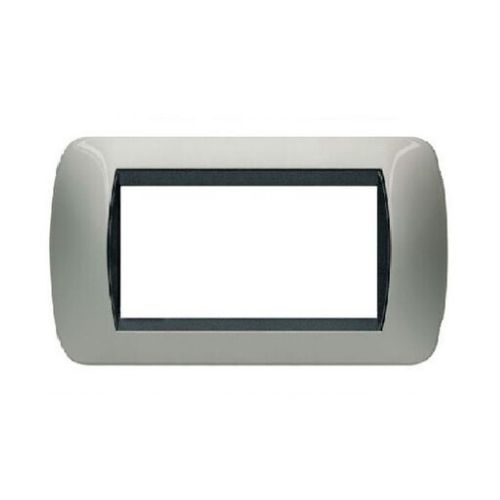 [6970311029936 - Placca 4P metallo INT-LGT grigio metallizzato] 8804-25